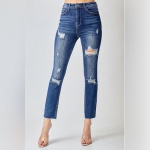 NWT 🏷️ Risen La high rise distressed jeans size 1/25